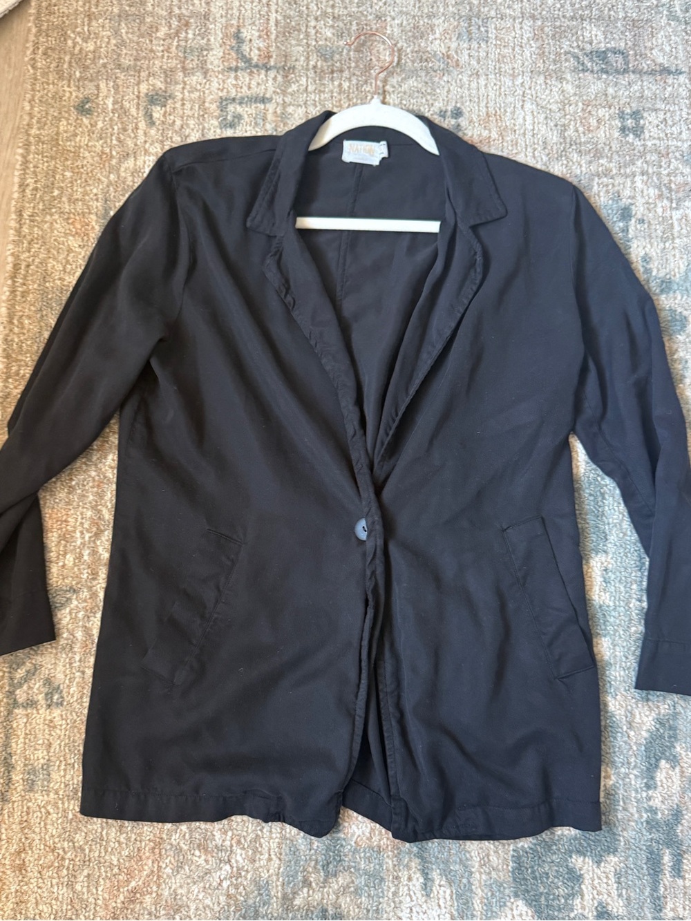 Nation LTD Black Single-Button Blazer